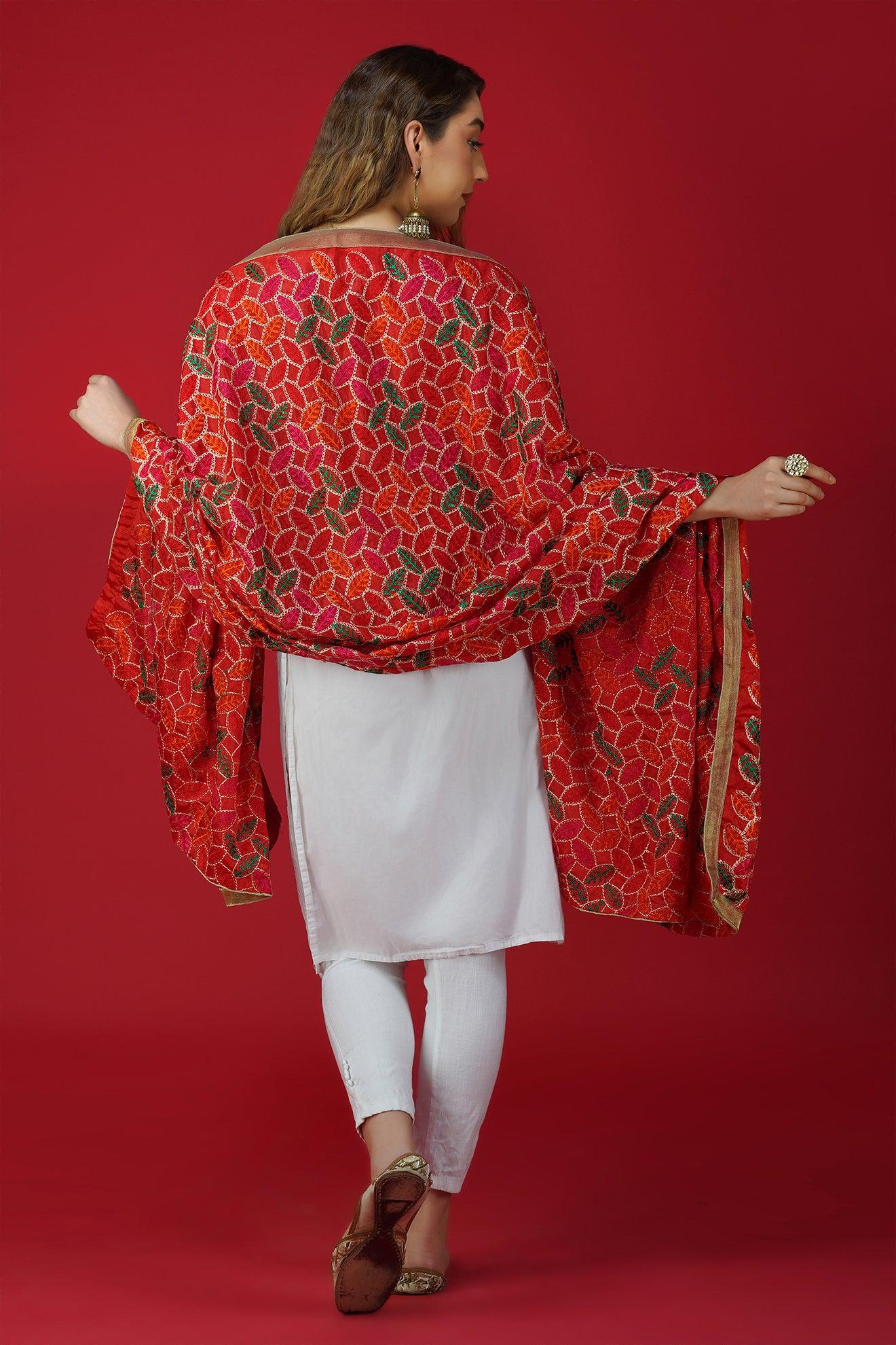 Splendid Handloom Phulkari Dupatta DP-04 Splendid Handloom Phulkari Dupatta DP-04