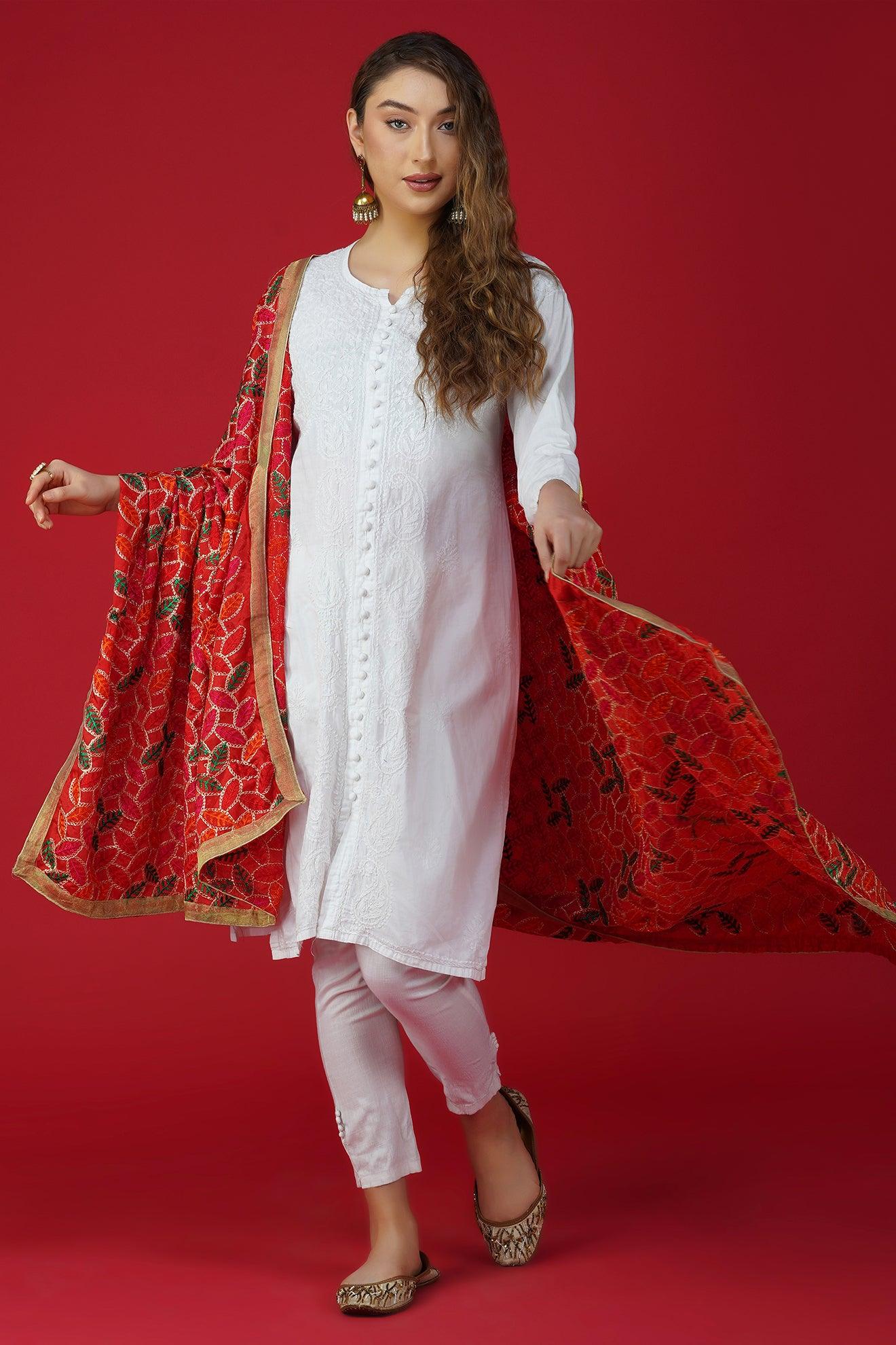 Splendid Handloom Phulkari Dupatta DP-04 Splendid Handloom Phulkari Dupatta DP-04