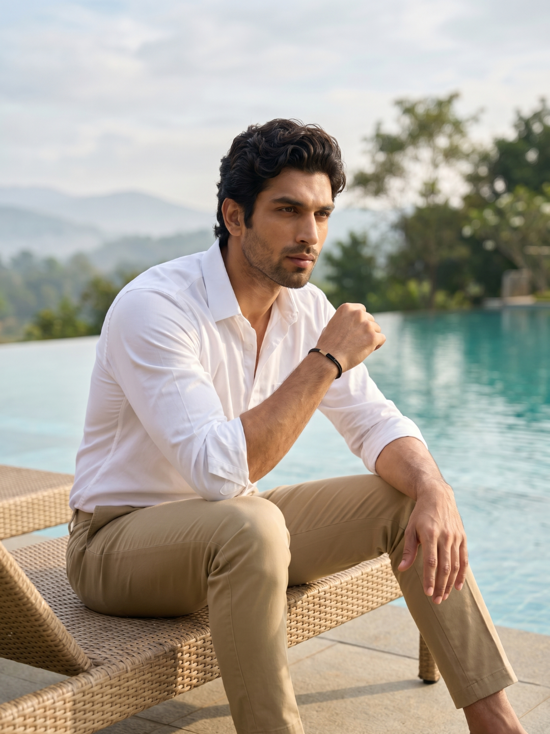 White Khadi Cotton Smart Casual Shirt Full Sleeve