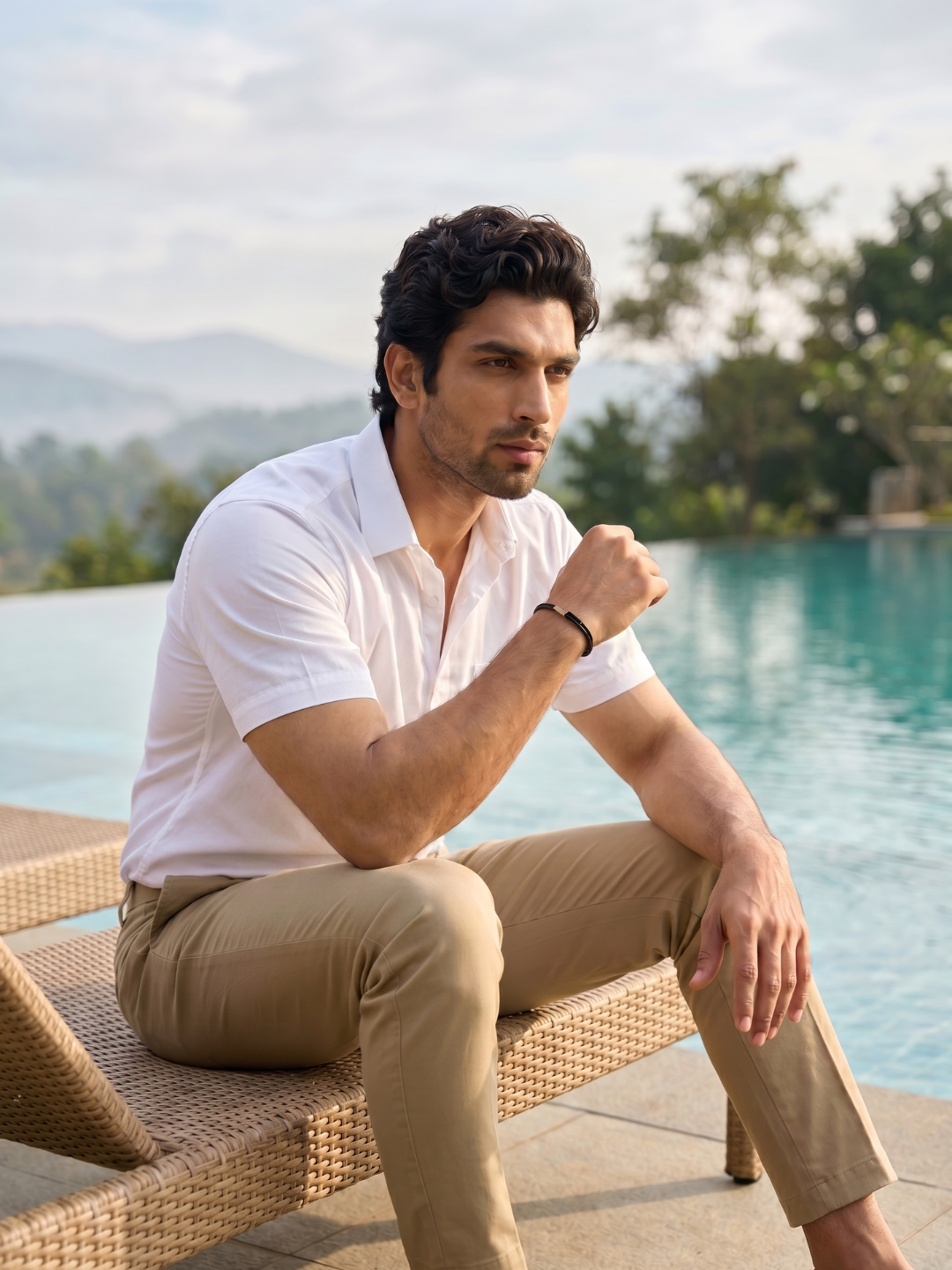 Premium Khadi White Smart Casual Shirt Half Sleeve