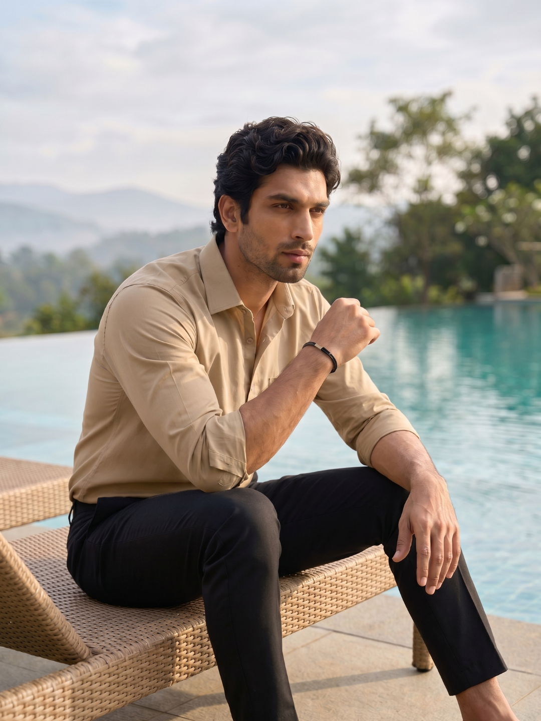 Khadi Cotton Beige Full Sleeve Smart Casual Shirt
