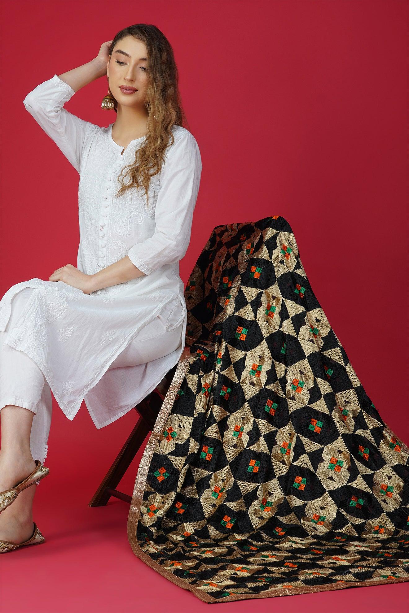Unique Handloom Phulkari Dupatta DP-03 Unique Handloom Phulkari Dupatta DP-03