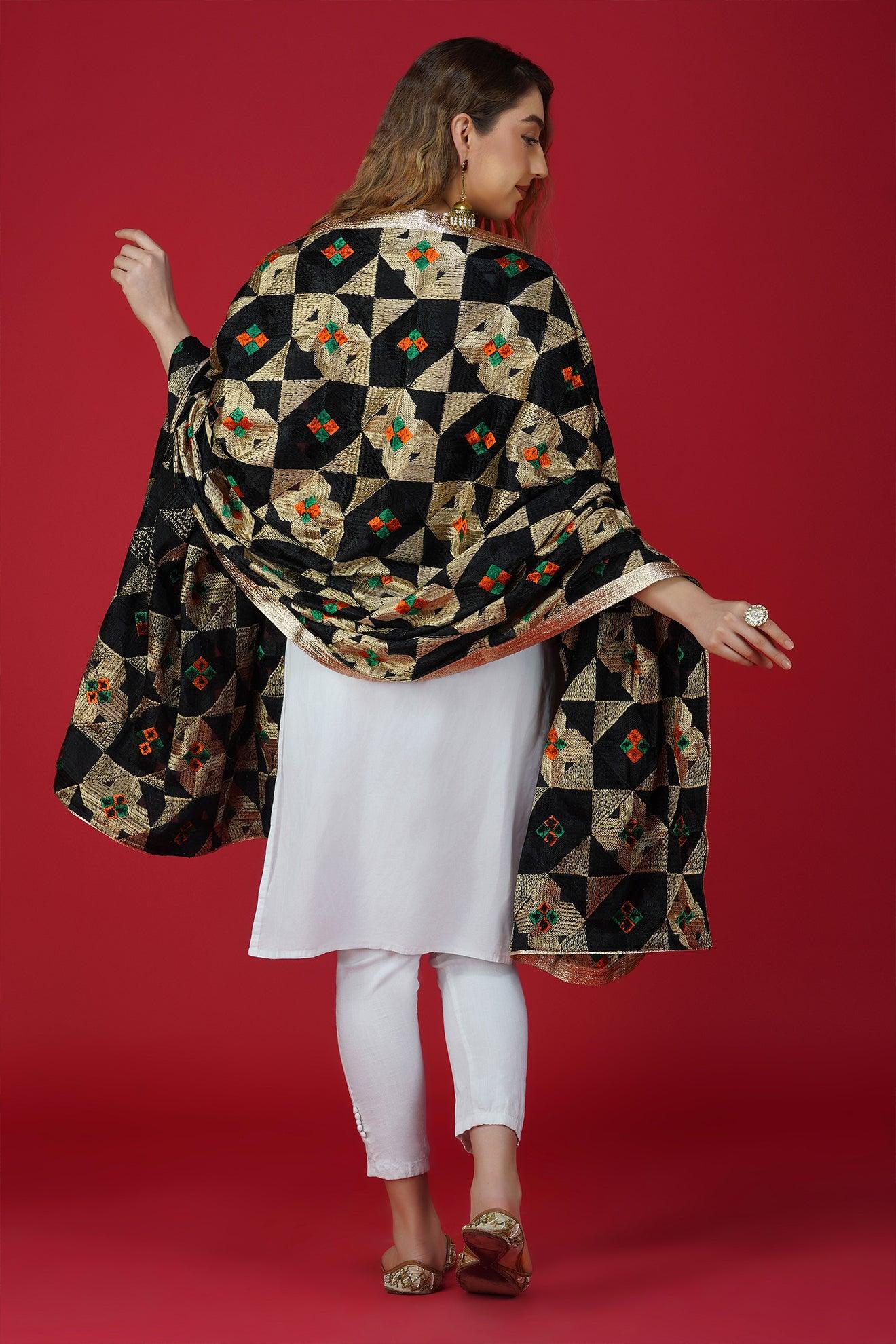 Unique Handloom Phulkari Dupatta DP-03 Unique Handloom Phulkari Dupatta DP-03