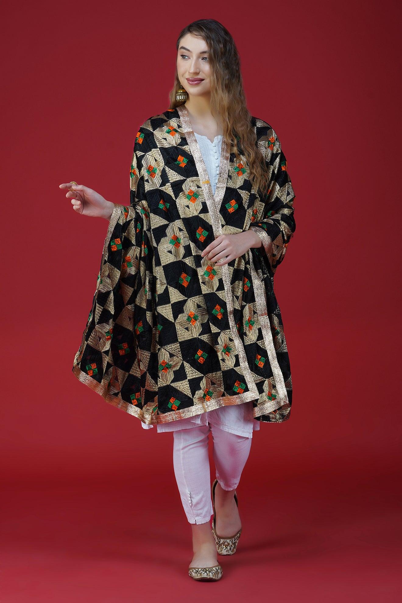 Unique Handloom Phulkari Dupatta DP-03 Unique Handloom Phulkari Dupatta DP-03