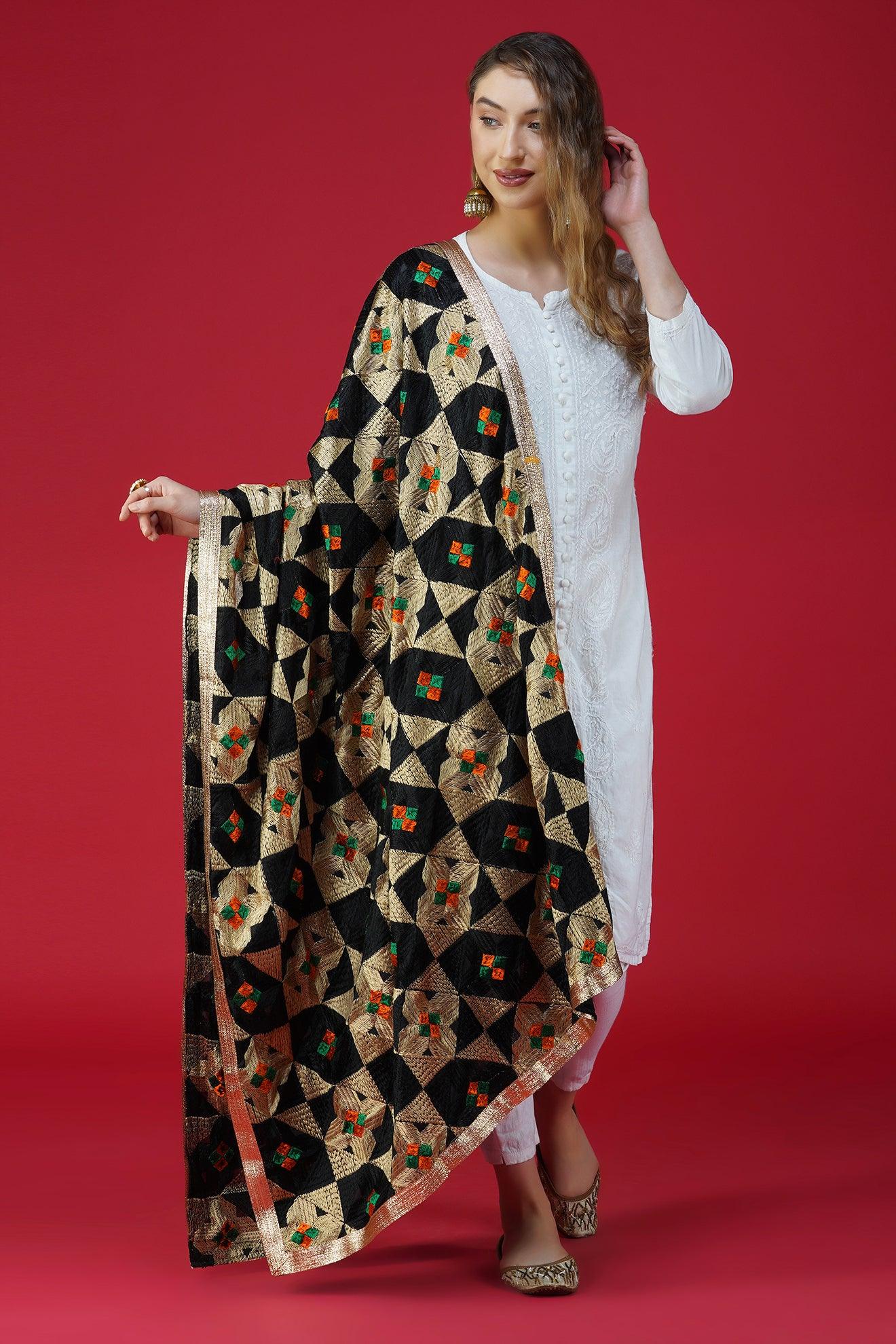 Unique Handloom Phulkari Dupatta DP-03 Unique Handloom Phulkari Dupatta DP-03