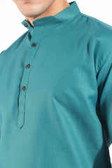Vibrant Green Plain Kurta
