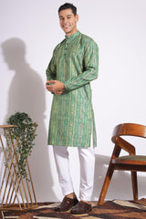 Standard Green Trending Design Print Kurta