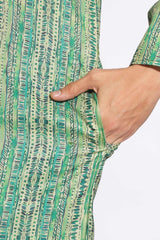 Standard Green Trending Design Print Kurta
