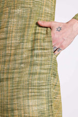 Dark Green Khadi Kurta