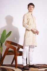 Wheat Color Khadi Cotton Kurta