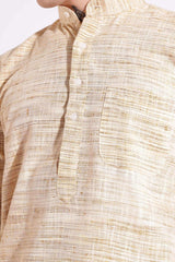 Wheat Color Khadi Cotton Kurta