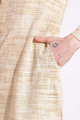Wheat Color Khadi Cotton Kurta