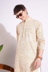 Wheat Color Khadi Cotton Kurta