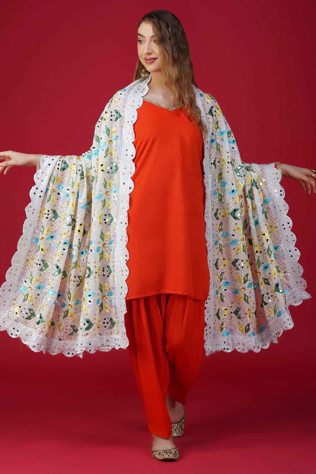 Magnificent Handloom Phulkari Dupatta DP-10 Magnificent Handloom Phulkari Dupatta DP-10