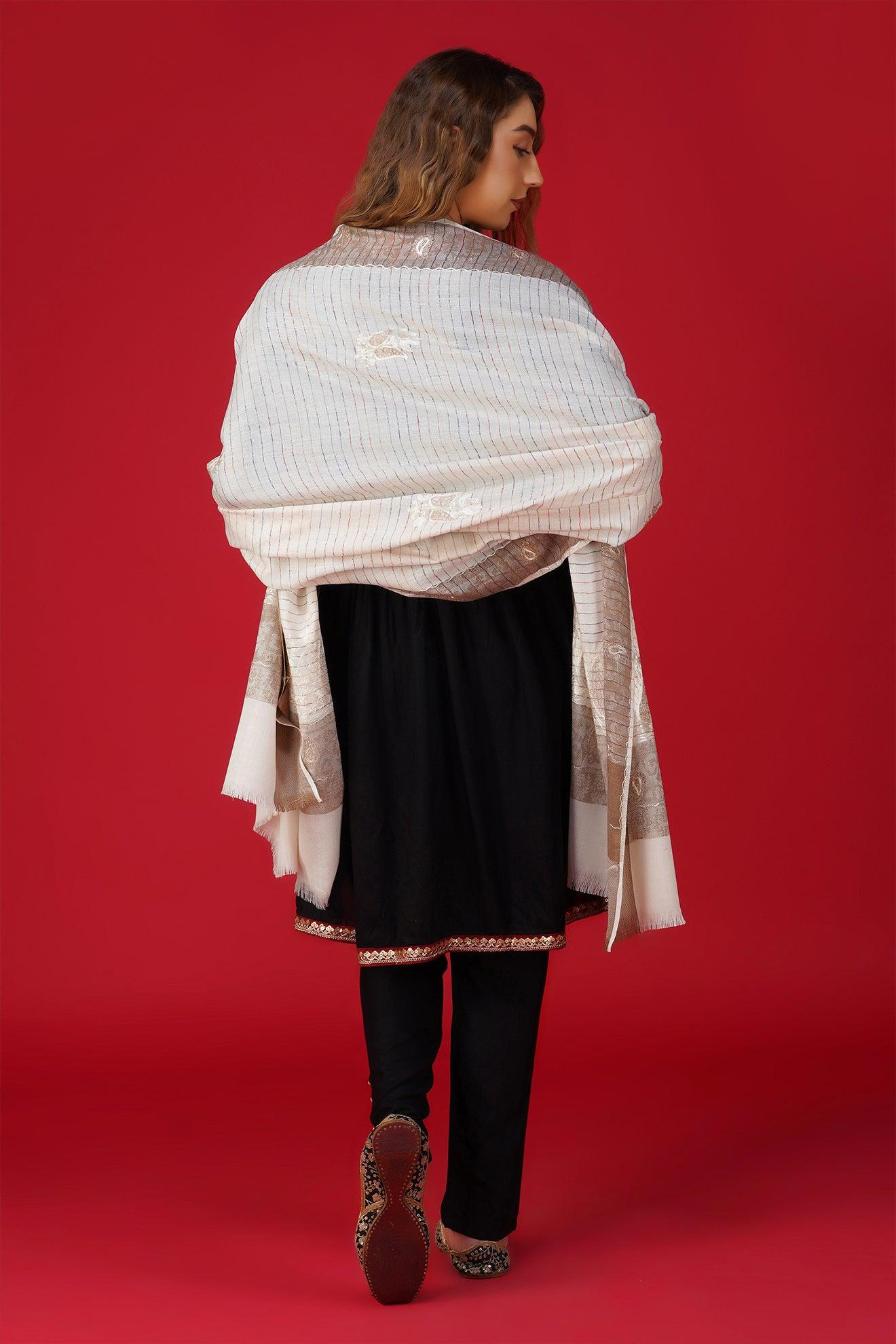 Ethnic Embroidered Pure Woolen Shawl ST-13 Ethnic Embroidered Pure Woolen Shawl ST-13