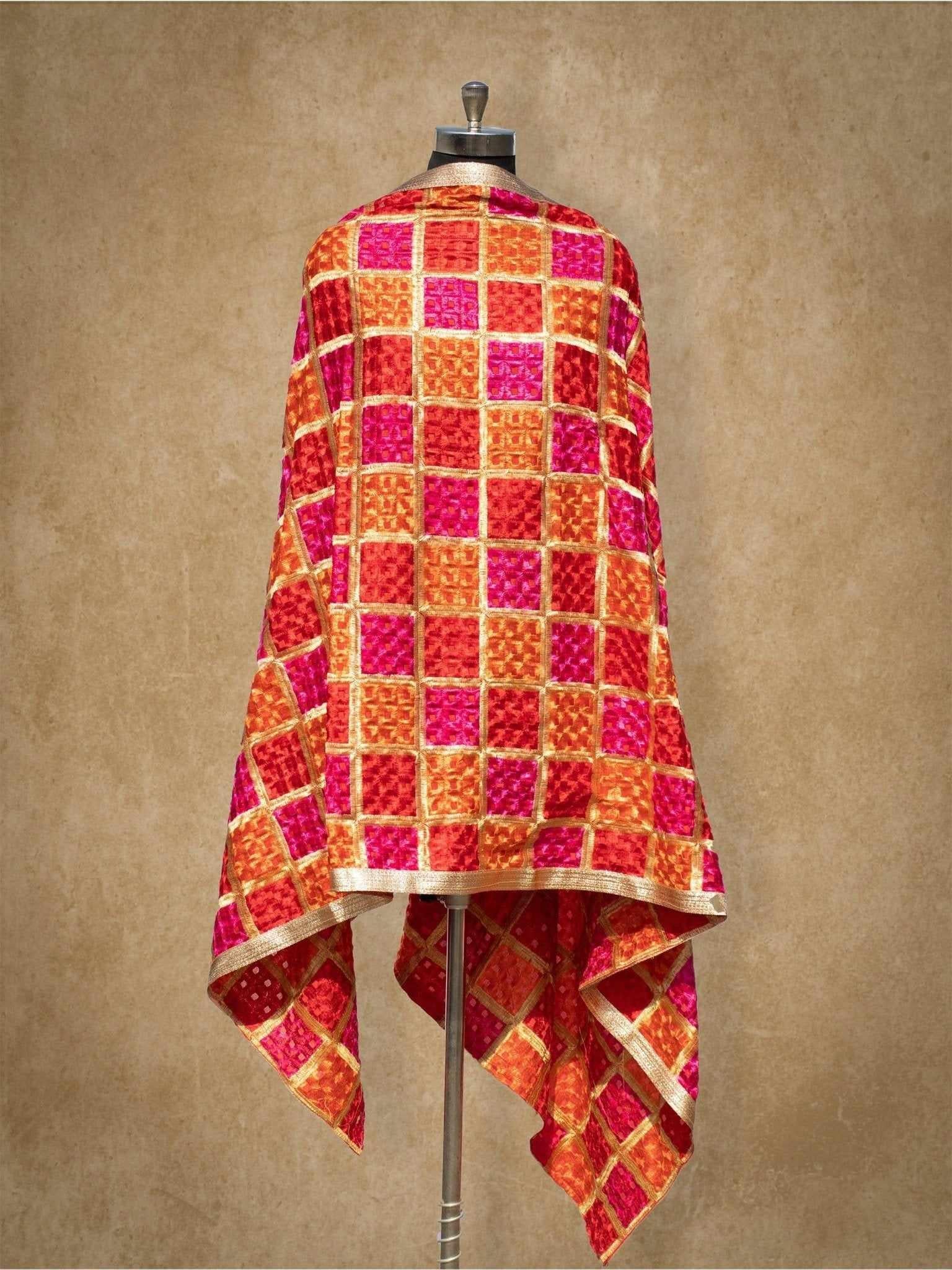 Ethnic  Handloom Phulkari Dupatta DP-02 Ethnic  Handloom Phulkari Dupatta DP-02