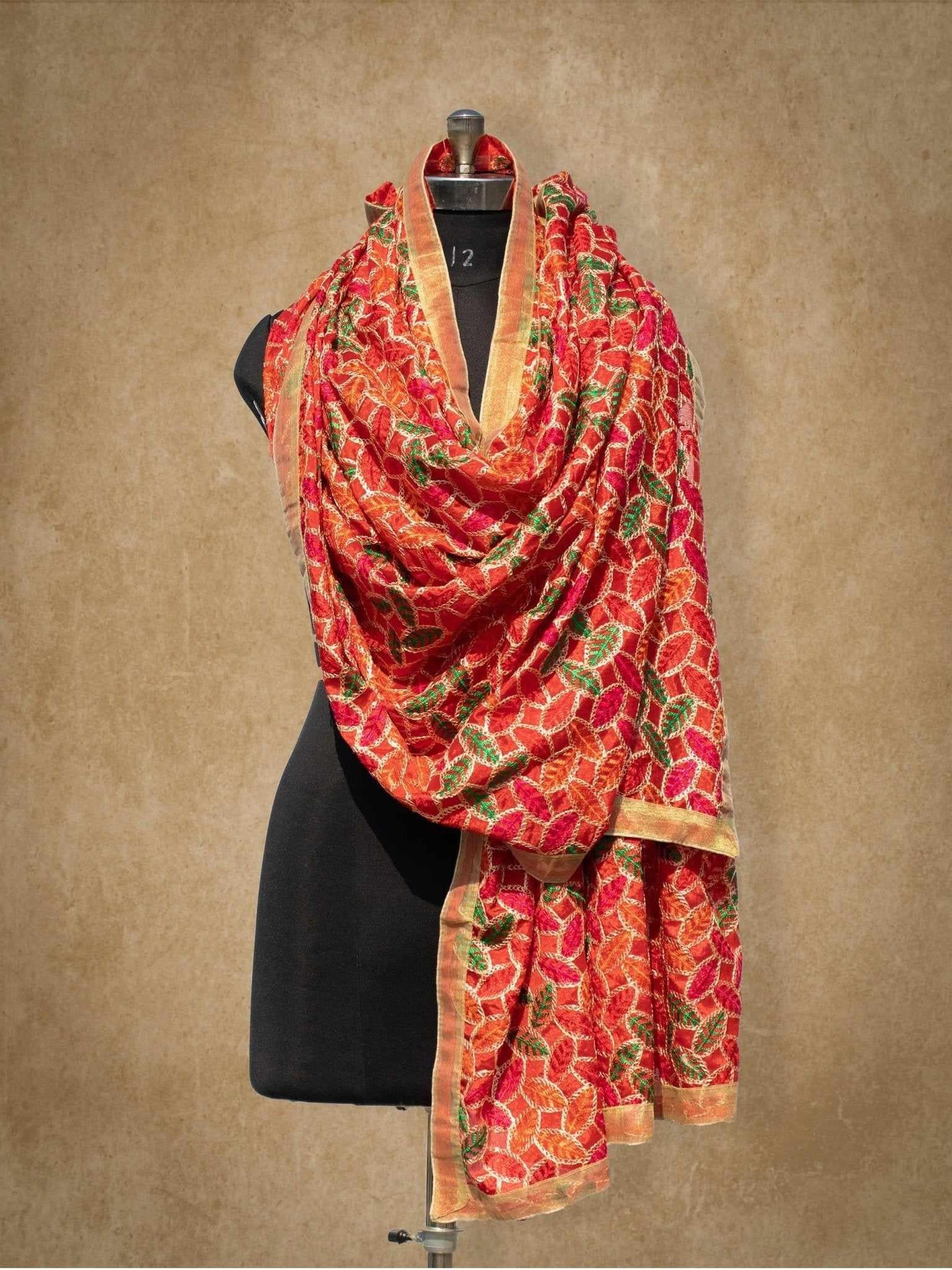 Splendid Handloom Phulkari Dupatta DP-04 Splendid Handloom Phulkari Dupatta DP-04