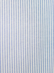 White & Blue Big Line Trending Self Pattern Khadi Fabric