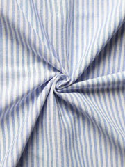 White & Blue Big Line Trending Self Pattern Khadi Fabric