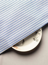 White & Blue Big Line Trending Self Pattern Khadi Fabric