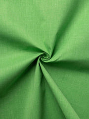 Green Colour Plain Pure Khadi Fabric