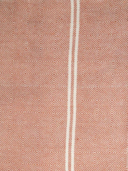 HAND WOVEN KHADI KHES, BLANKETS, THROW IN LIGHT ORANGE COLOR- ALL WEATHER