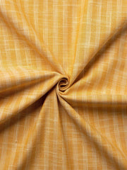 Yellow Color Traditional Pattern Khadi Fabric