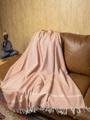 HAND WOVEN KHADI KHES, BLANKETS, THROW IN LIGHT BLUE COLOR- ALL WEATHER