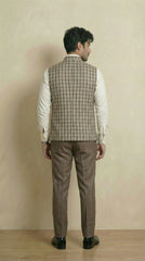 Reversible Earthy Brown Nehru Fit Jacket | 100% Woolen