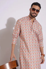 Stylish Print Multi Color Floral Kurta