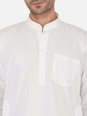 White Khadi Cotton Kurta