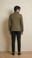 Olive Tweed Blazer | 100% Wool, Classic Structured Fit