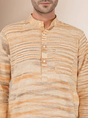 Wheat Colour Traditional Khadi Cotton Kurta