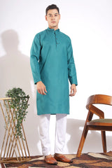 Vibrant Green Plain Kurta