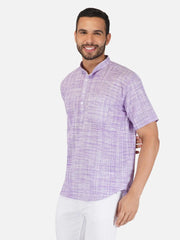 Pure Khadi Short Kurta in Purple Color
