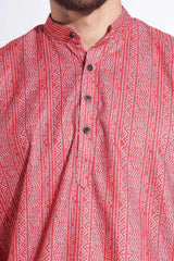 Magnificent Print Pink Color Dotted Kurta