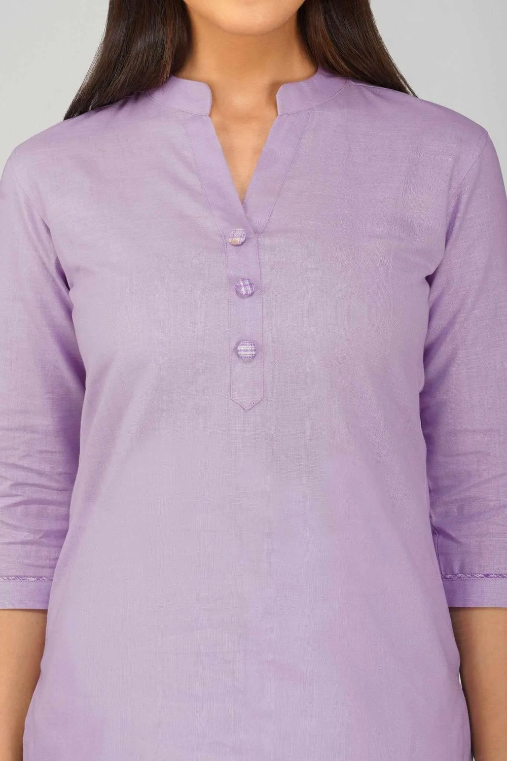 Women's Khadi Short Kurti Lavander