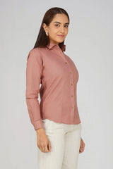 Women's Khadi Shirt Dusky Rose Pink