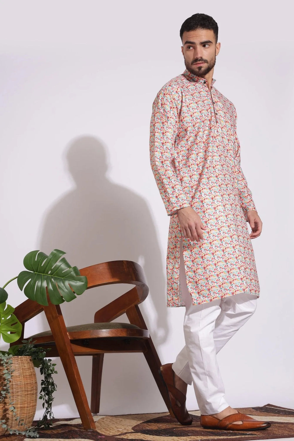 Stylish Print Multi Color Floral Kurta