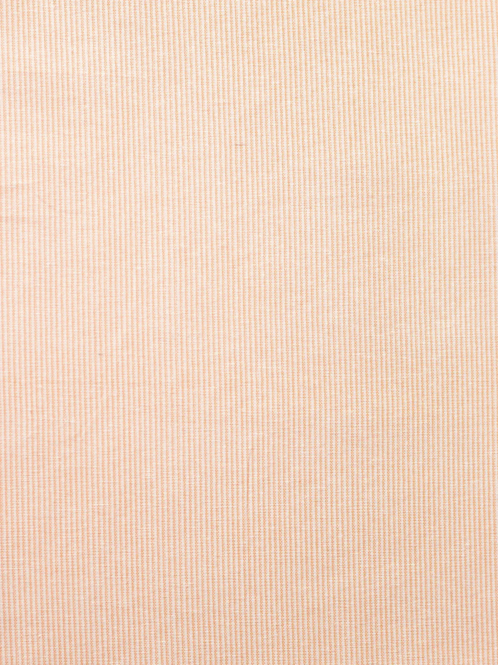 Small Plain Line White & Orange Traditional Khadi Fabric