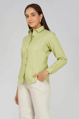 Women's Khadi Shirt in Pastel blue