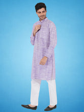 Purple Colour Khadi Kurta