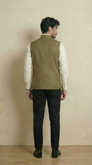 Fresh Green Signature Nehru Fit Jacket | 100% Woolen