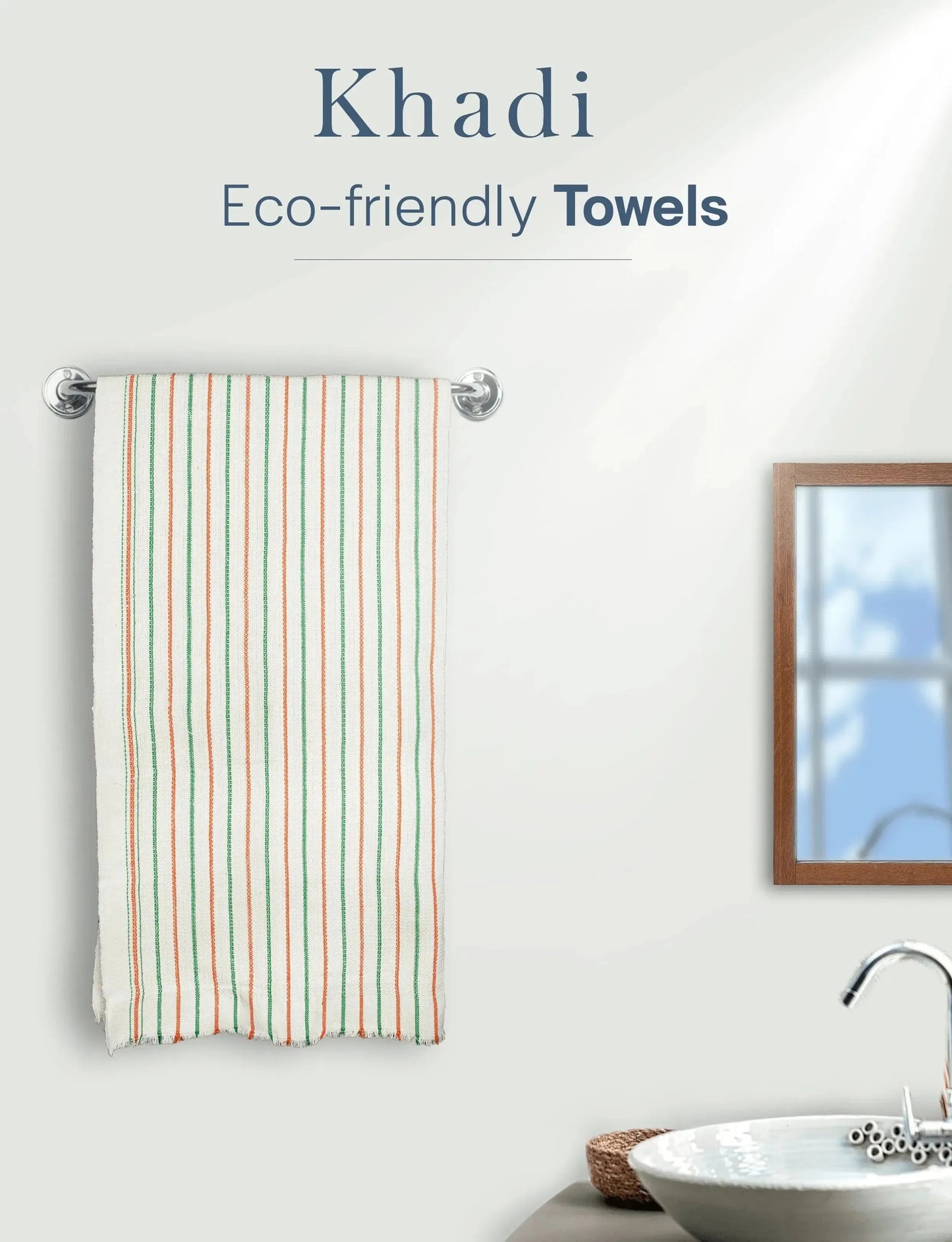 100% Cotton Khadi Towel Multi Check