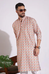 Stylish Print Multi Color Floral Kurta