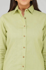 Women's Khadi Shirt Sage Green