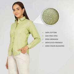 Women's Khadi Shirt Sage Green