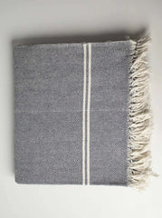 HAND WOVEN KHADI KHES, BLANKETS, THROW IN GREY COLOR- ALL WEATHER