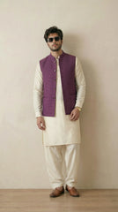 Magenta Signature Nehru Fit Jacket | 100% Woolen