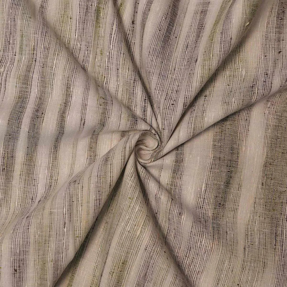 Khadi Kurta Pajama Fabric Combo Set - Unstitched Off Green Traditional Khadi